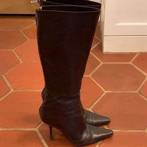 Jimmy Choo stiletto boots.